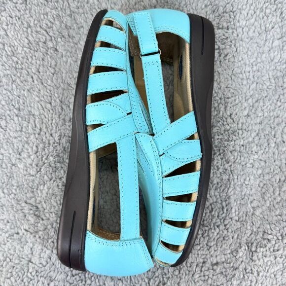 Dr. Scholl's Breezeway Leather Sandals Women 7.5 W Adjustable Strap Comfy - Picture 9 of 12